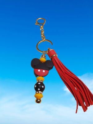 Cartoon Mouse Beaded Keychain Fancy