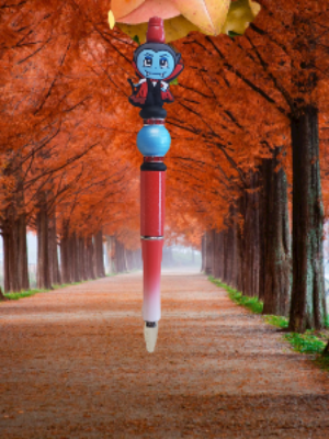 Baby Dracula Beaded Pen Red