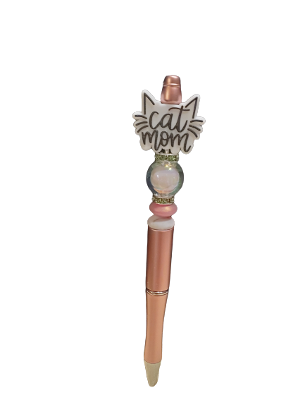 Pet Mom Beaded Pen - Choice of Dog or Cat