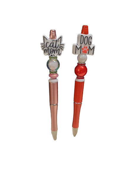 Pet Mom Beaded Pen - Choice of Dog or Cat