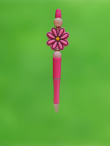Flower Beaded Pen - Choice of Color