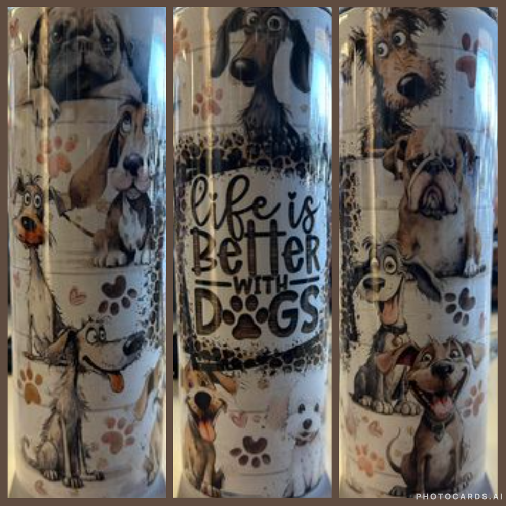 Pet Themed Choice of 20 Ounce Stainless Steel Tumbler