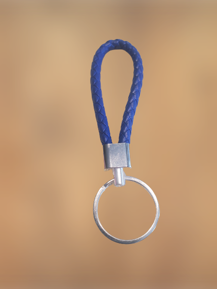 Braided Leather Keychain - Choose Color