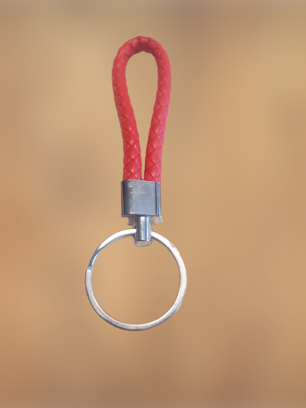 Braided Leather Keychain - Choose Color