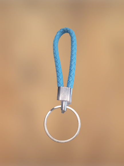 Braided Leather Keychain - Choose Color