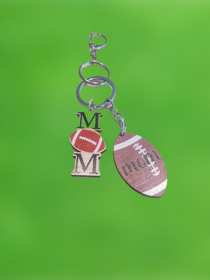 Sports Mom Wooden Keychain - Select Sport