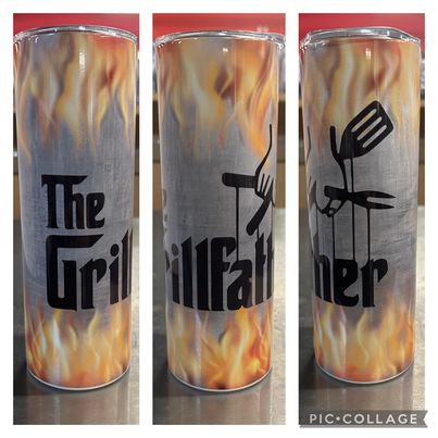 Dad Themed Choice of 20 Ounce Stainless Steel Tumbler