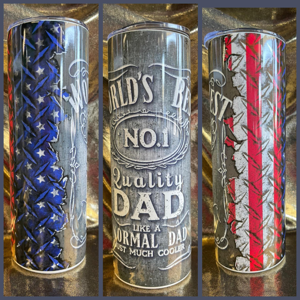 Dad Themed Choice of 20 Ounce Stainless Steel Tumbler