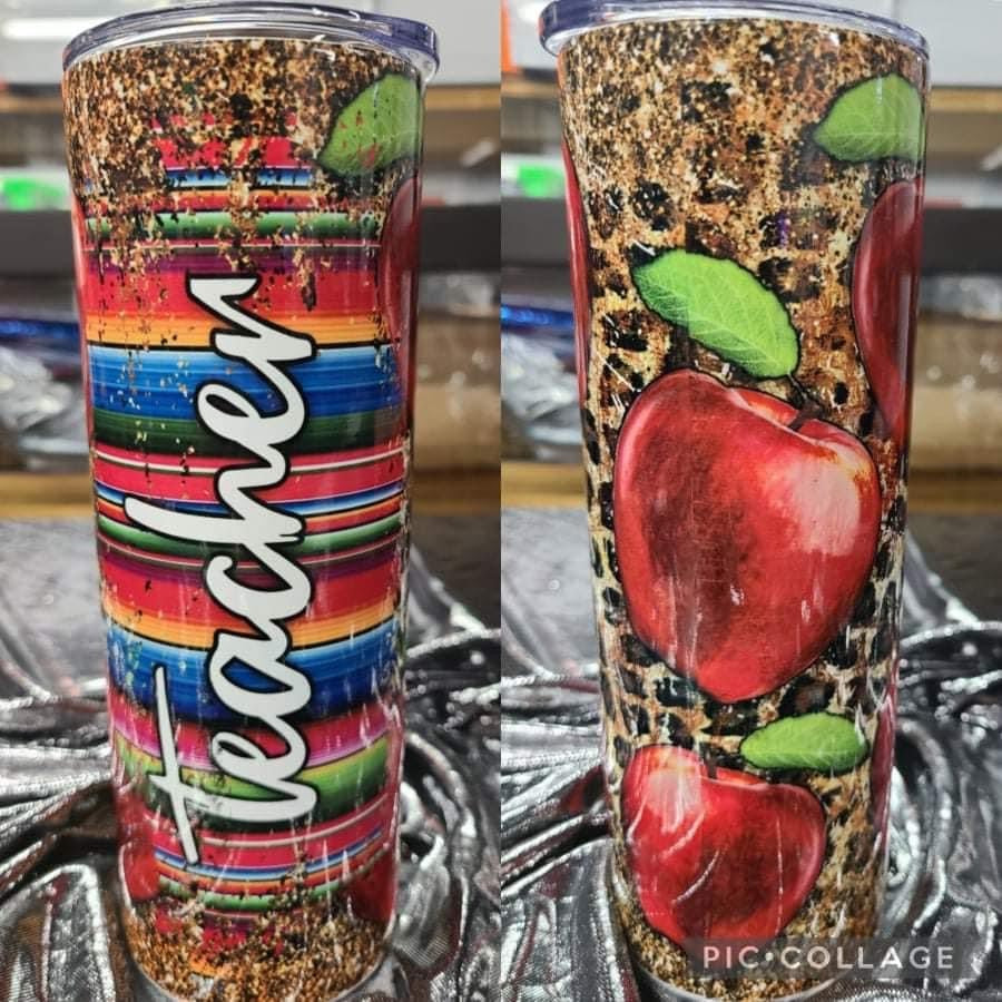 Teacher Themed Choice of 20 Ounce Stainless Steel Tumbler