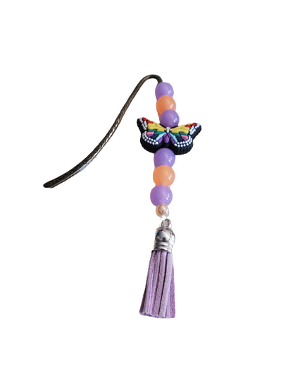 Beaded Bookmark with Butterfly  - Choose Color